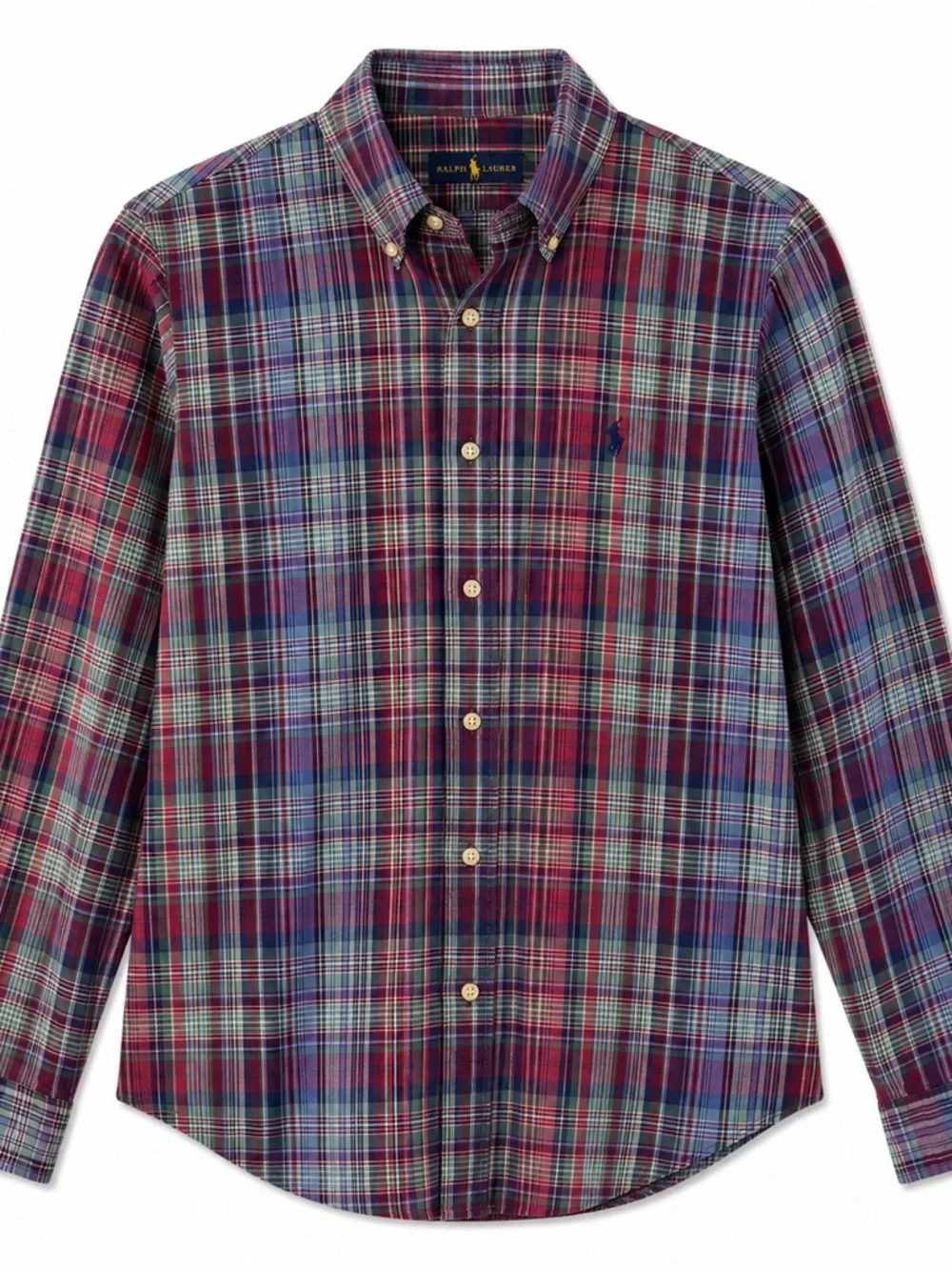Polo Ralph Lauren Plaid Oxford Button Down Shirt Men’s Small 100% Cotton Classic - Picture 2 of 12